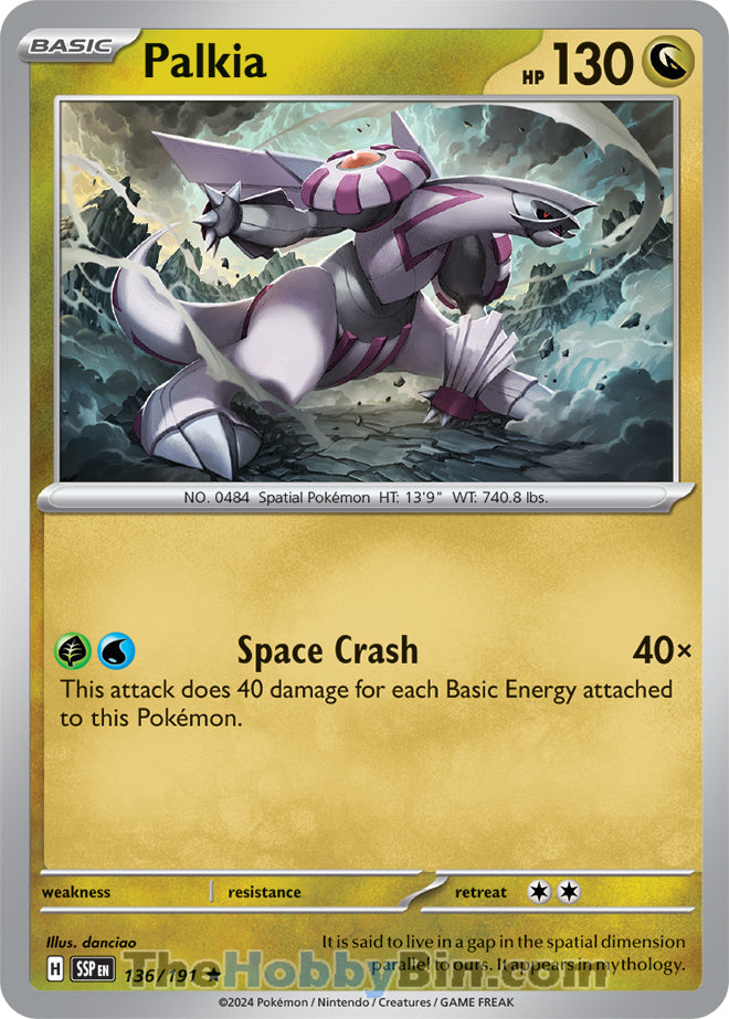 Palkia #136/191 Rare - Surging Sparks Pokemon card