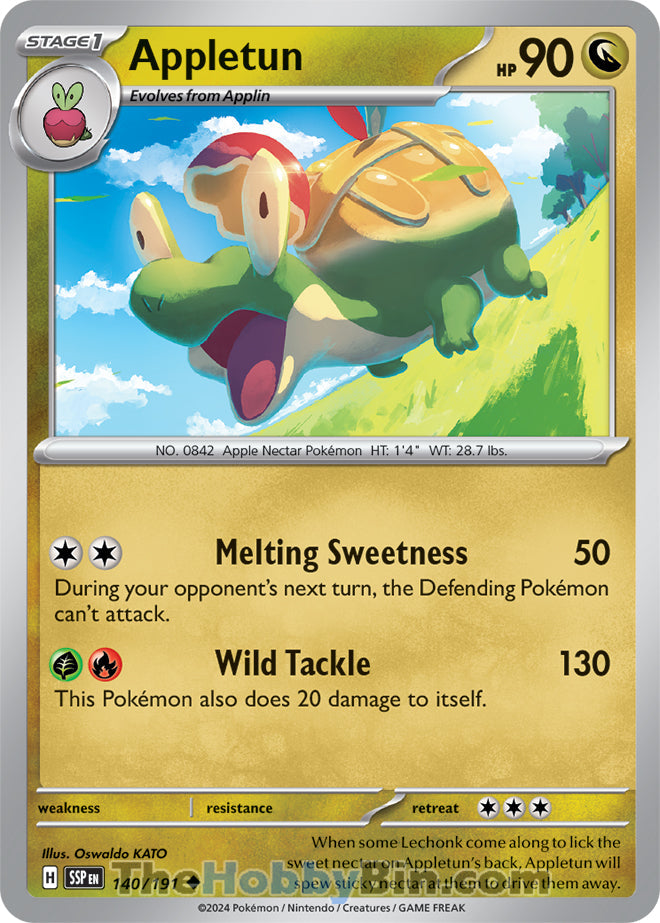 Appletun #140/191 Common - Surging Sparks Pokemon card