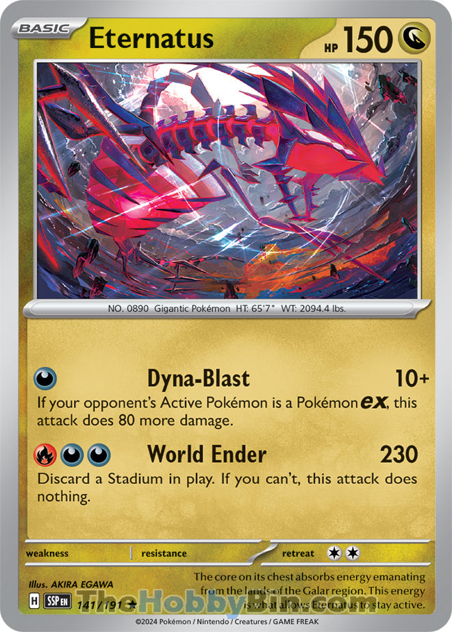 Eternatus #141/191 Rare - Surging Sparks Pokemon card