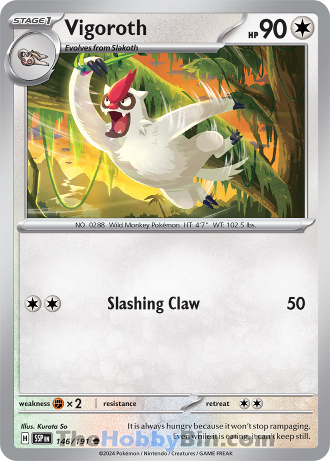 Vigoroth #146/191 Common - Surging Sparks Pokemon card