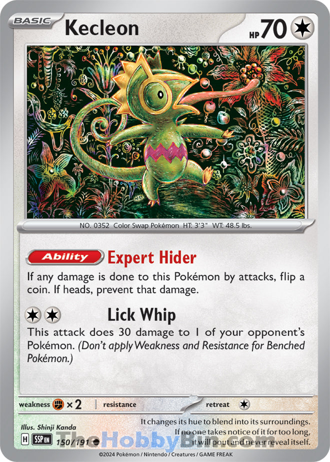 Kecleon #150/191 Common - Surging Sparks Pokemon card