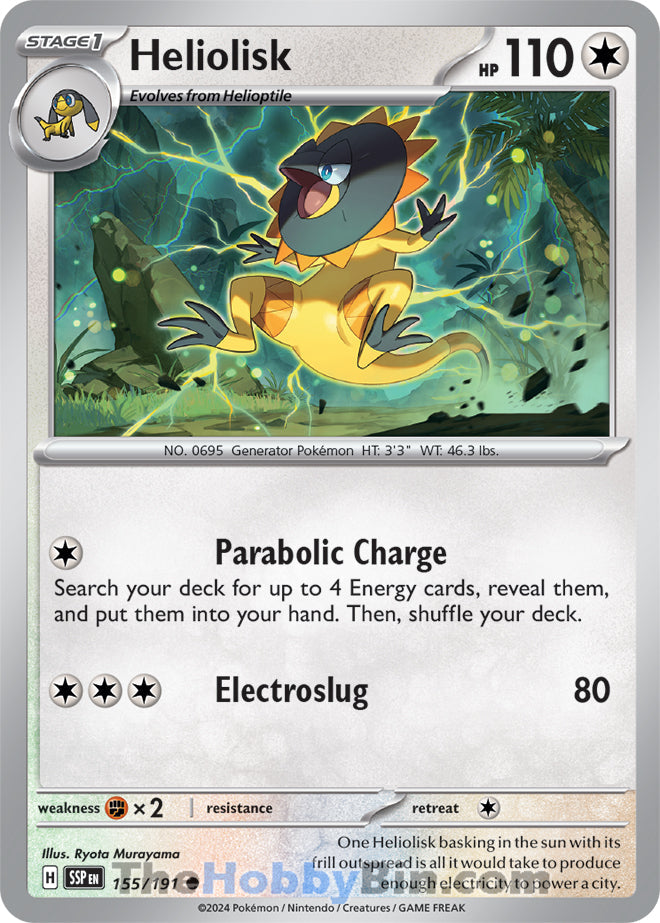 Heliolisk #155/191 Common - Surging Sparks Pokemon card