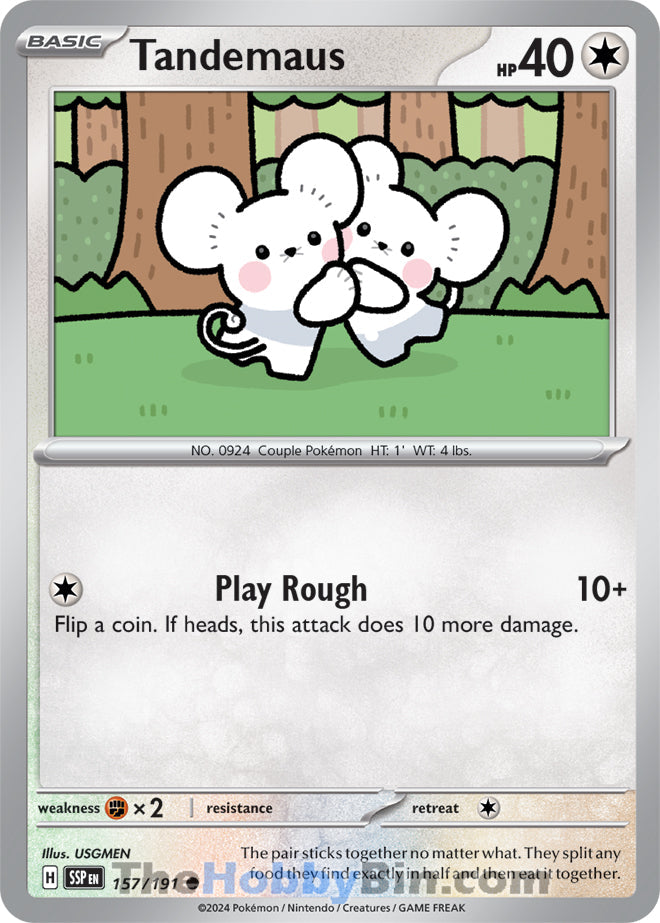 Tandemaus #157/191 Common - Surging Sparks Pokemon card