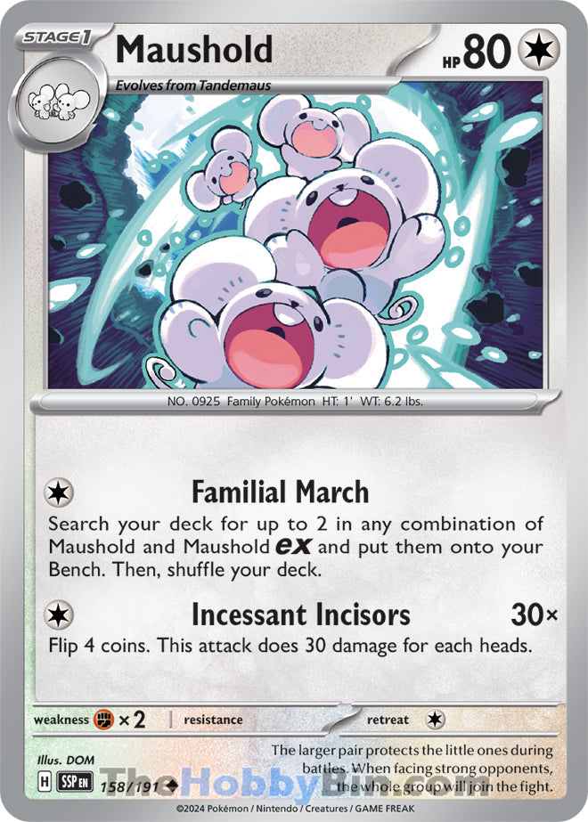 Maushold #158/191 Uncommon - Surging Sparks Pokemon card