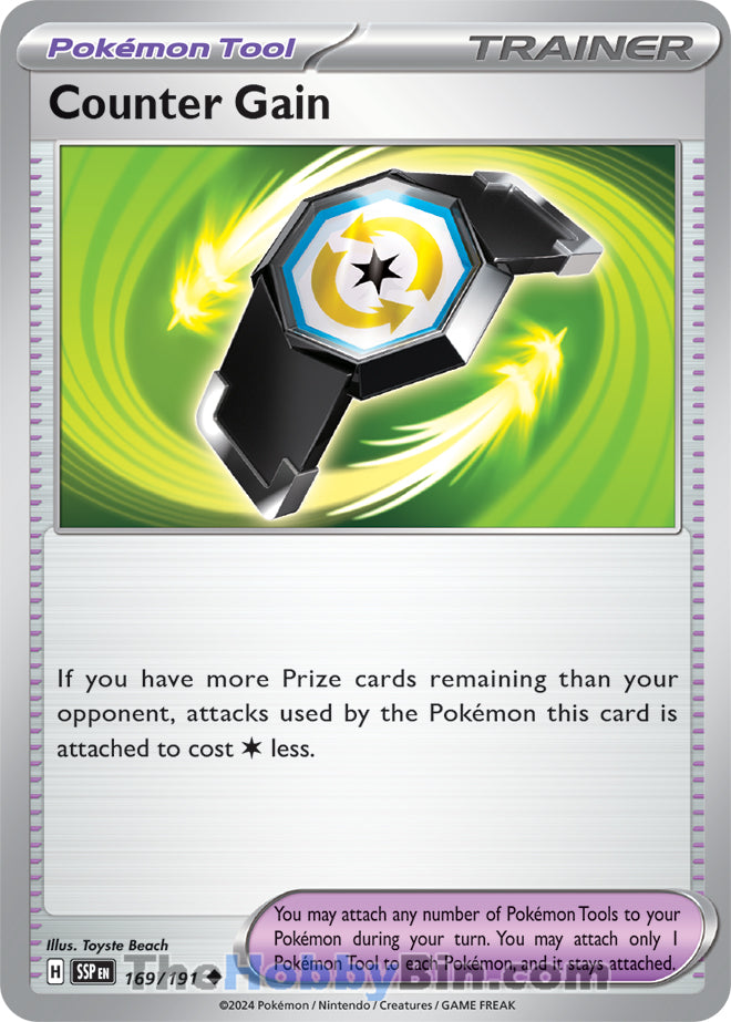 Counter Gain #169/191 Uncommon - Surging Sparks Pokemon card