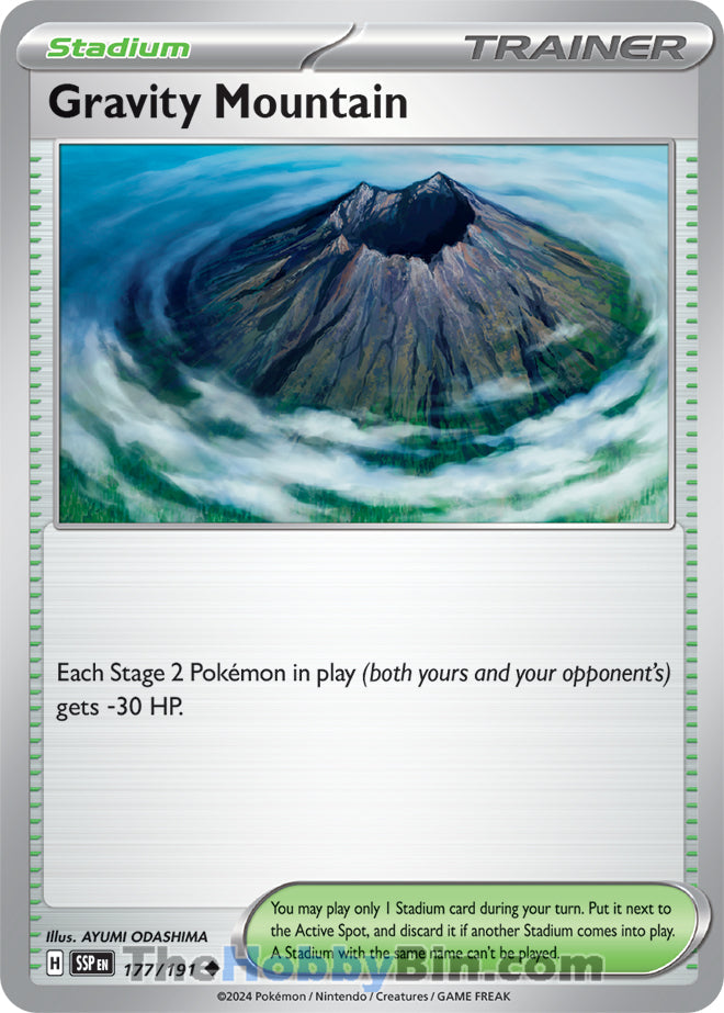 Gravity Mountain #177/191 Uncommon - Surging Sparks Pokemon card