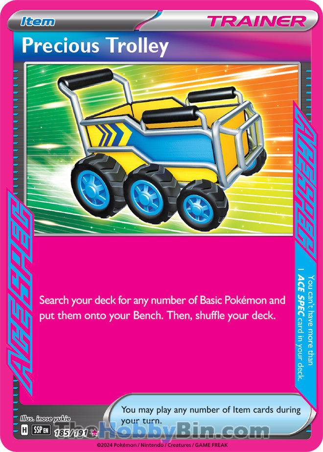 Precious Trolley #185/191 ACE SPEC Rare - Surging Sparks Pokemon card