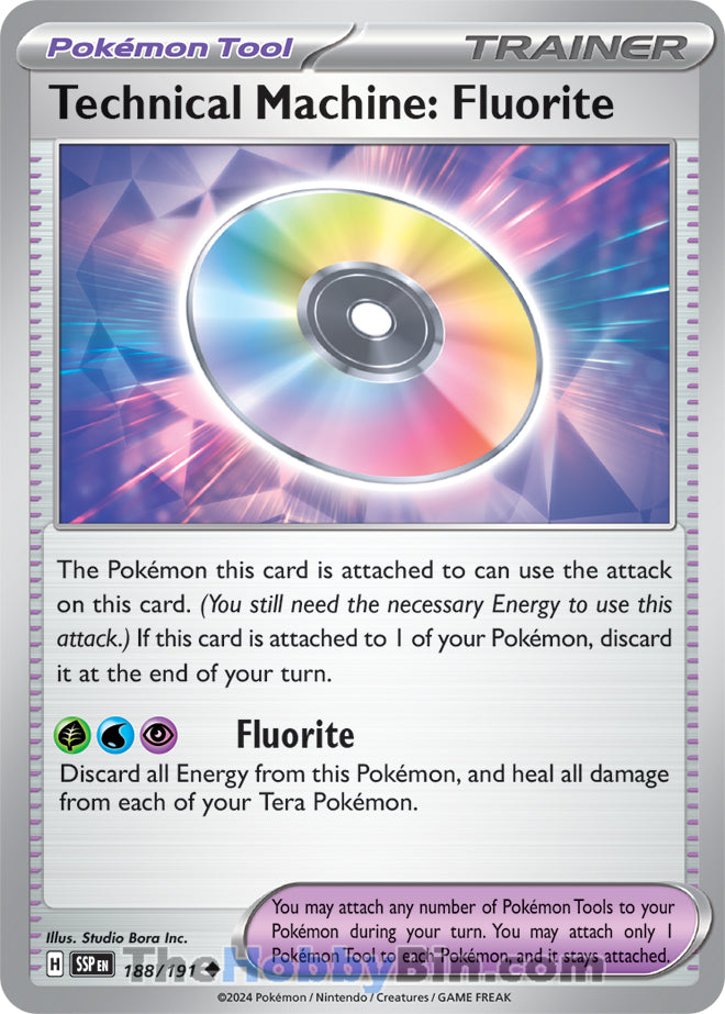 Technical Machine: Fluorite #188/191 Uncommon - Surging Sparks Pokemon card