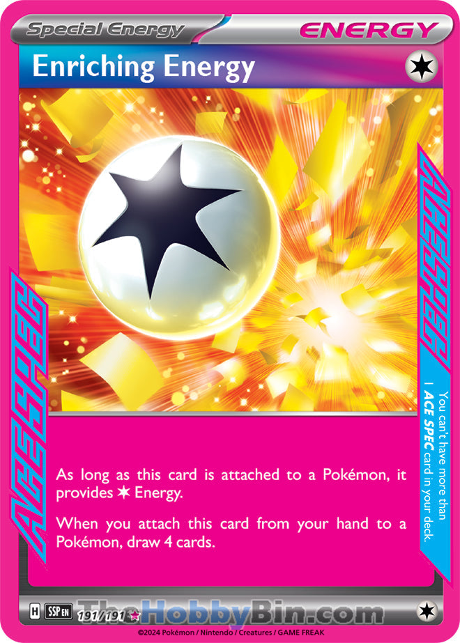Enriching Energy #191/191 ACE SPEC Rare - Surging Sparks Pokemon card