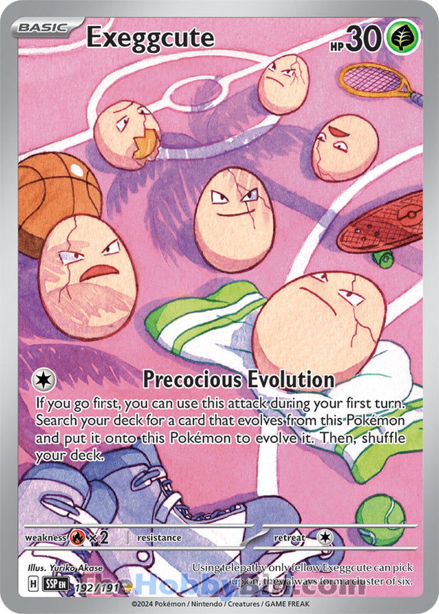 Exeggcute Surging Sparks Illustration Rare #192/191