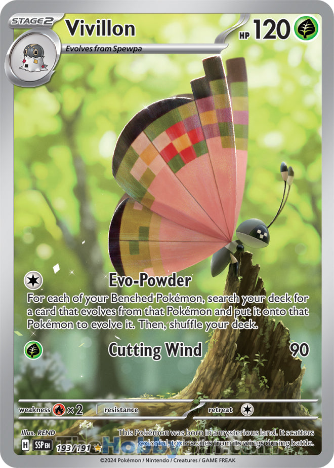 Vivillon #193/191 Illustration Rare - Surging Sparks Pokemon card