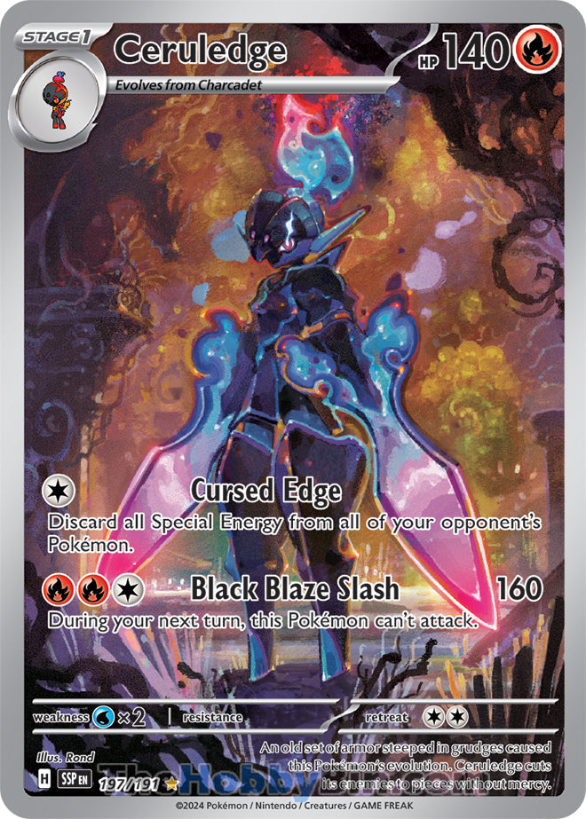 0197 Ceruledge Illustration Rare Surging Sparks