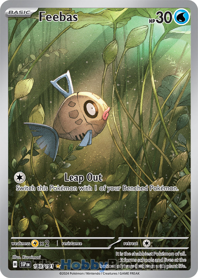 Feebas Surging Sparks Illustration Rare #198/191