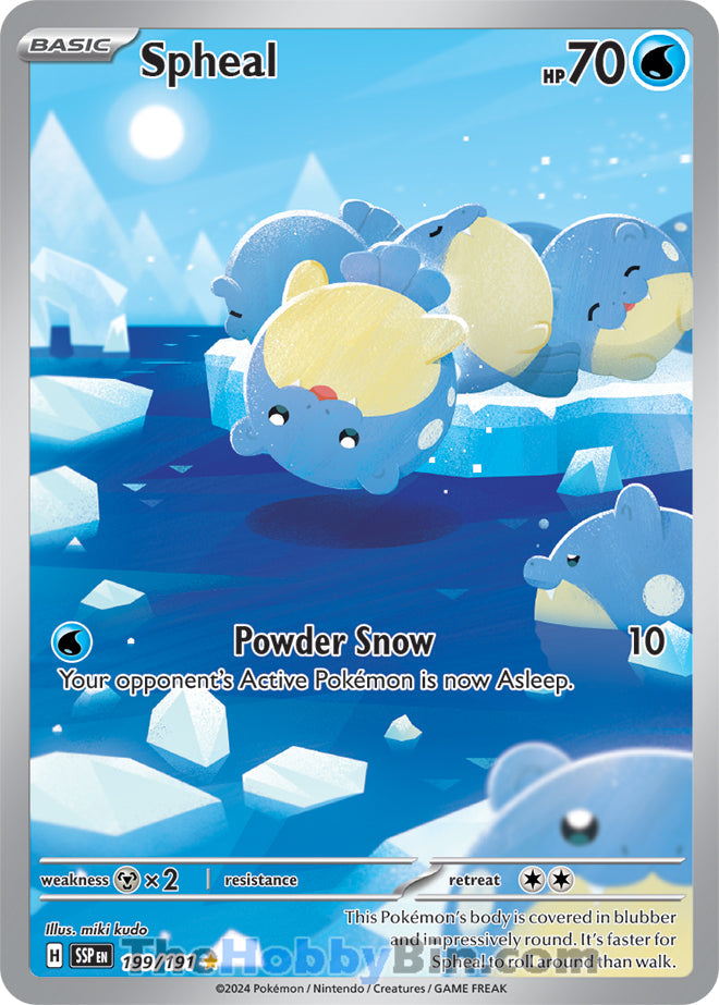 Spheal #199/191 Illustration Rare - Surging Sparks Pokemon card
