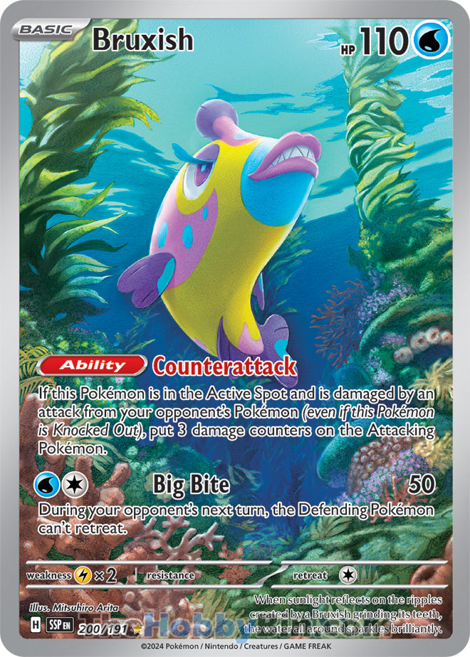 Bruxish #200/191 Illustration Rare - Surging Sparks Pokemon card