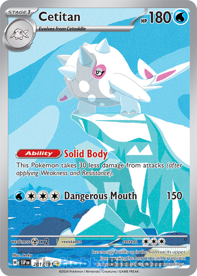 Cetitan #201/191 Illustration Rare - Surging Sparks Pokemon card