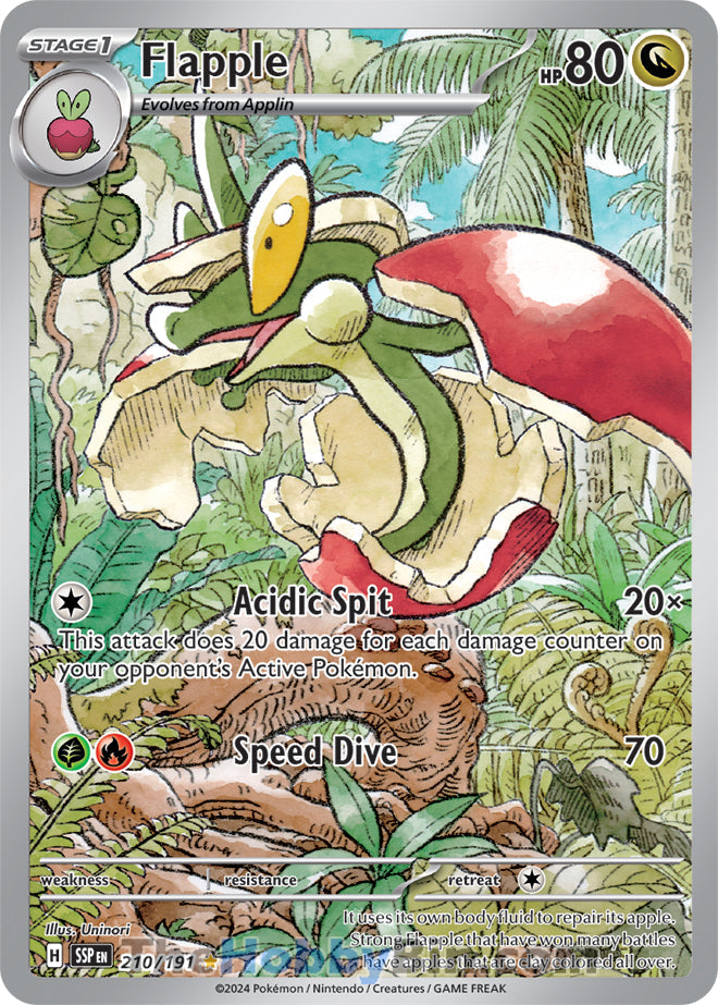 Flapple #210/191 Illustration Rare - Surging Sparks Pokemon card