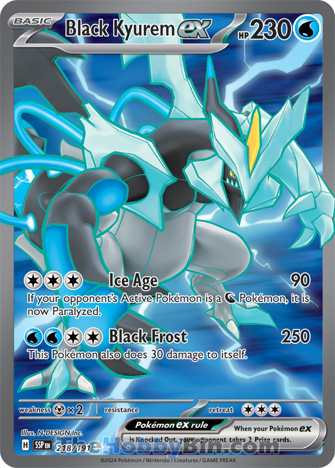 Black Kyurem ex Surging Sparks Ultra Rare #218/191