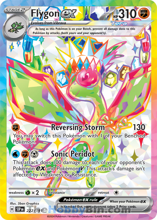 Flygon ex #222/191 Ultra Rare - Surging Sparks Pokemon card