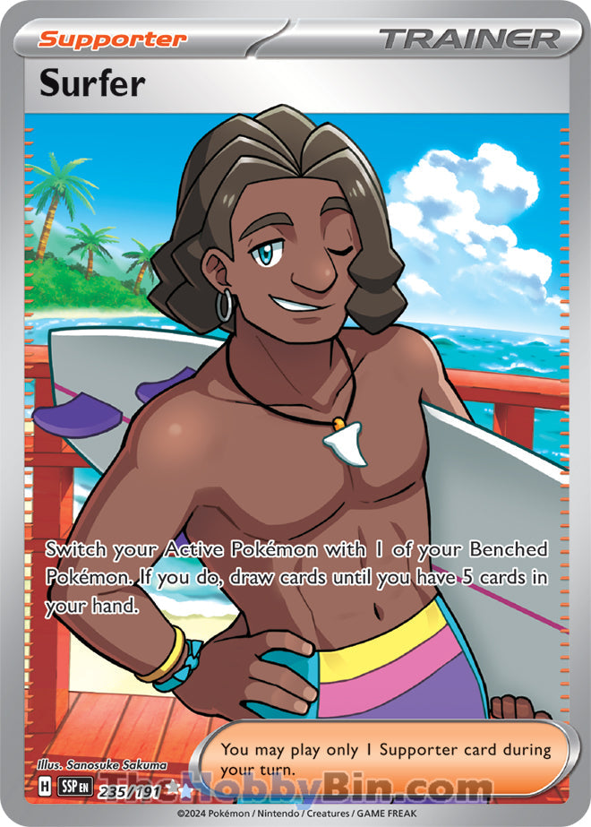 Surfer #235/191 Ultra Rare - Surging Sparks Pokemon card