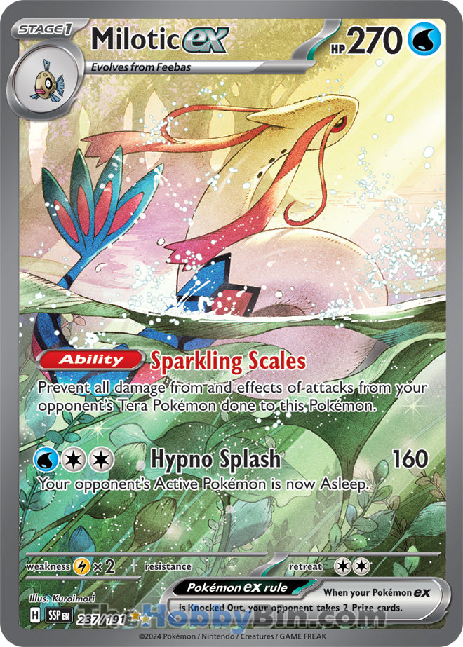Milotic ex #237/191 Special Illustration Rare - Surging Sparks Pokemon card