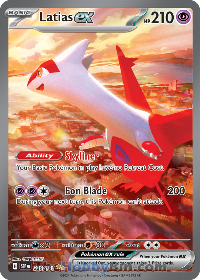 Latias ex #239/191 Special Illustration Rare - Surging Sparks Pokemon card