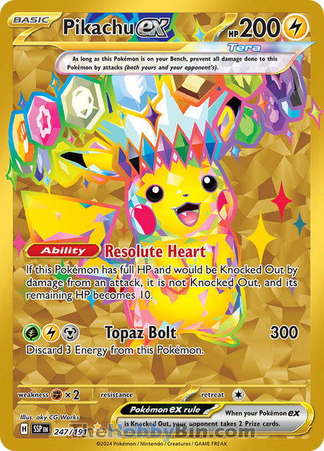 Pikachu ex Surging Sparks Hyper Rare #247/191