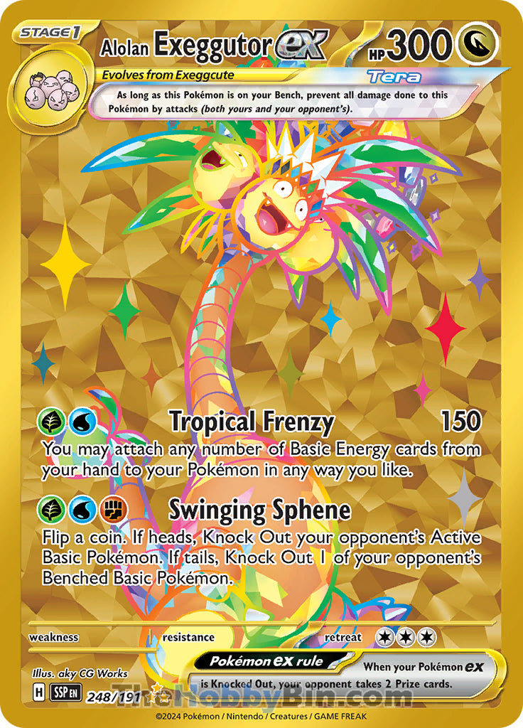 0248 Alolan Exeggutor ex Hyper Rare Surging Sparks