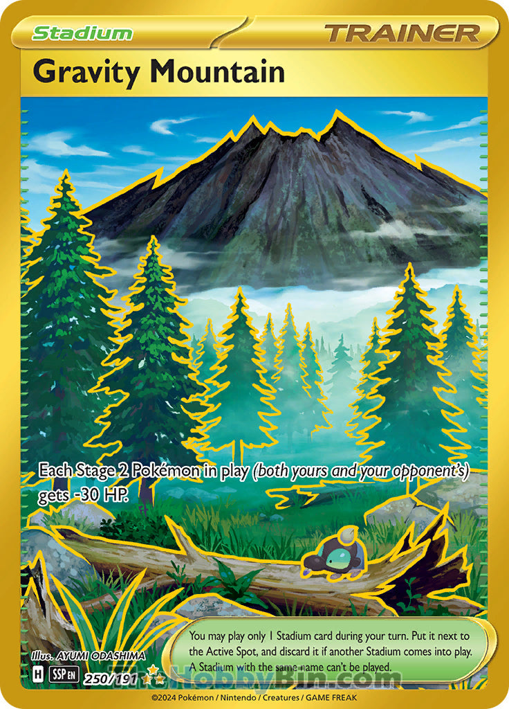 0250 Gravity Mountain Hyper Rare Surging Sparks