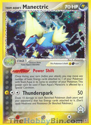 0004 Team Aqua's Manectric Holo Rare Team Magma vs Team Aqua