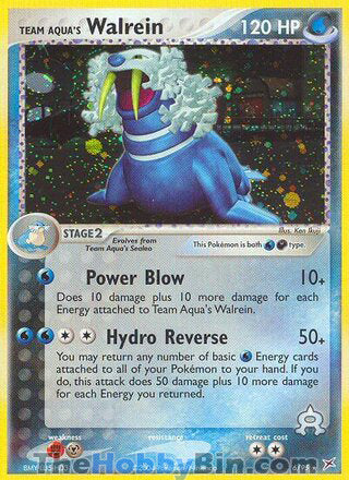 0006 Team Aqua's Walrein Holo Rare Team Magma vs Team Aqua