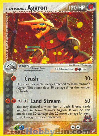 Team Magma's Aggron Team Magma vs Team Aqua Holo Rare #7/95