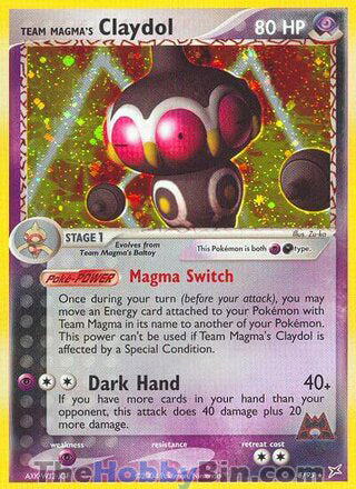 Team Magma's Claydol Team Magma vs Team Aqua Holo Rare #8/95