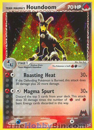 0010 Team Magma's Houndoom Holo Rare Team Magma vs Team Aqua
