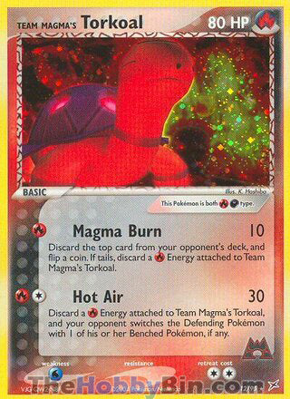 0012 Team Magma's Torkoal Holo Rare Team Magma vs Team Aqua