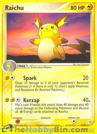 0013 Raichu Rare Team Magma vs Team Aqua