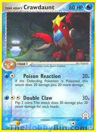 0014 Team Aqua's Crawdaunt Rare Team Magma vs Team Aqua