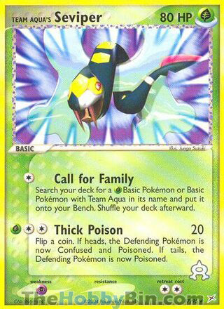 0017 Team Aqua's Seviper Rare Team Magma vs Team Aqua