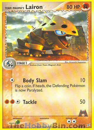 0020 Team Magma's Lairon Rare Team Magma vs Team Aqua