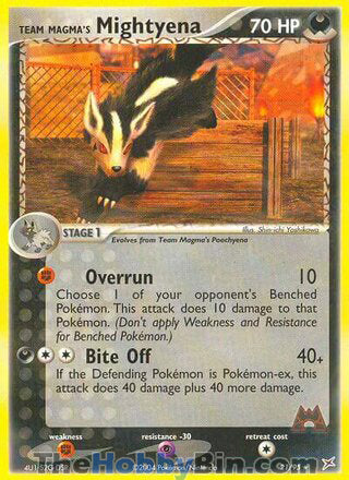 0021 Team Magma's Mightyena Rare Team Magma vs Team Aqua