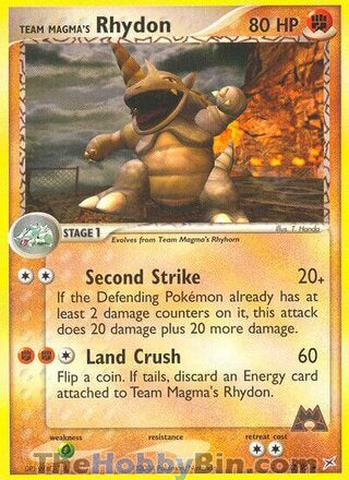 0022 Team Magma's Rhydon Rare Team Magma vs Team Aqua