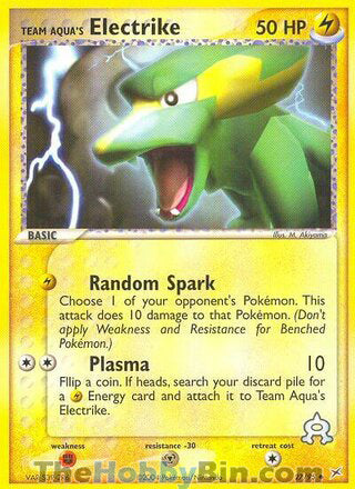 0027 Team Aqua's Electrike Uncommon Team Magma vs Team Aqua