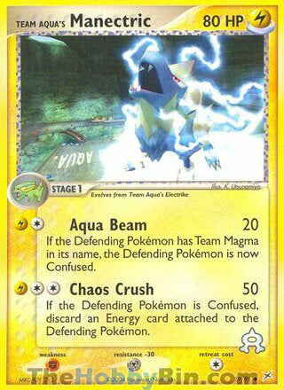 Team Aqua's Manectric #29/95 Uncommon - EX Team Magma vs Team Aqua Pokemon card