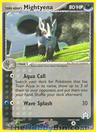 Team Aqua's Mightyena Team Magma vs Team Aqua Uncommon #30/95