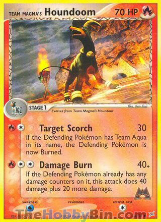 Team Magma's Houndoom #34/95 Uncommon - EX Team Magma vs Team Aqua Pokemon card