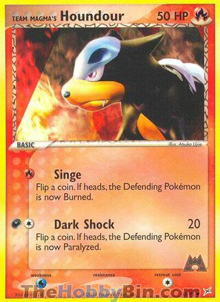 Team Magma's Houndour #35/95 Uncommon - EX Team Magma vs Team Aqua Pokemon card