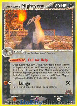 0037 Team Magma's Mightyena Uncommon Team Magma vs Team Aqua