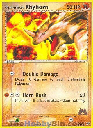 0038 Team Magma's Rhyhorn Uncommon Team Magma vs Team Aqua