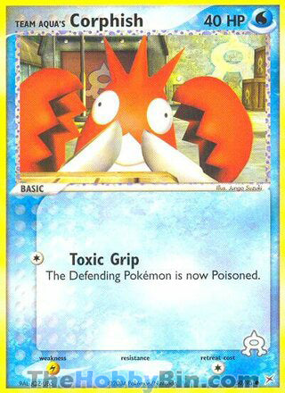Team Aqua's Corphish #50/95 Common - EX Team Magma vs Team Aqua Pokemon card