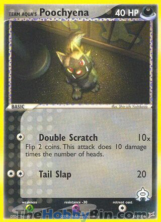 Team Aqua's Poochyena #54/95 Common - EX Team Magma vs Team Aqua Pokemon card
